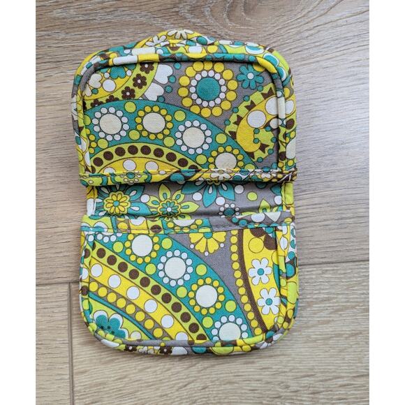 Vera Bradley Lemon Parfait Pair Set Travel ID Coin Purse Wallet + Card Holder - Picture 8 of 11